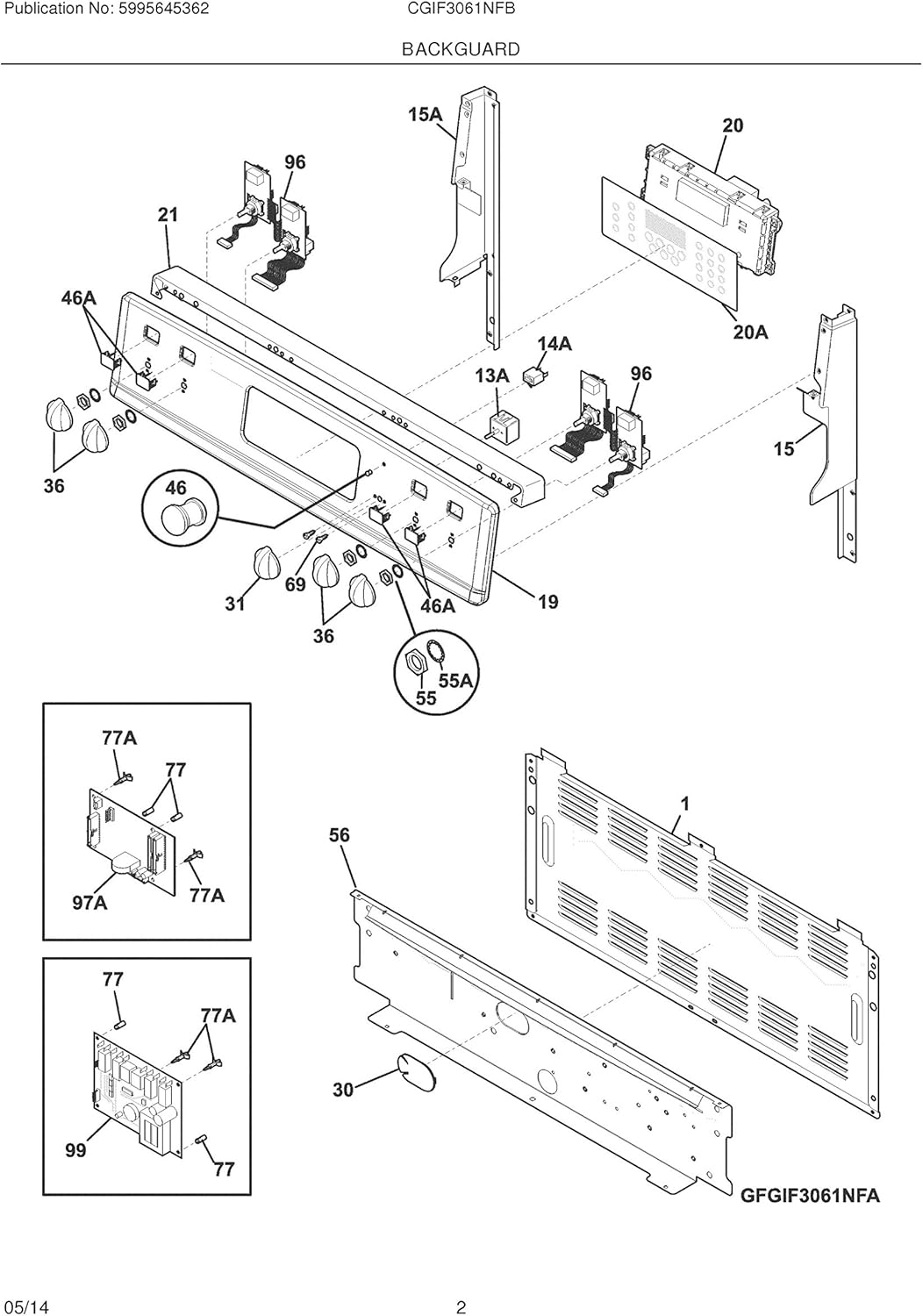 5304495522 Range Oven Control Board Kit Genuine Original Equipment Manufacturer (OEM) Part