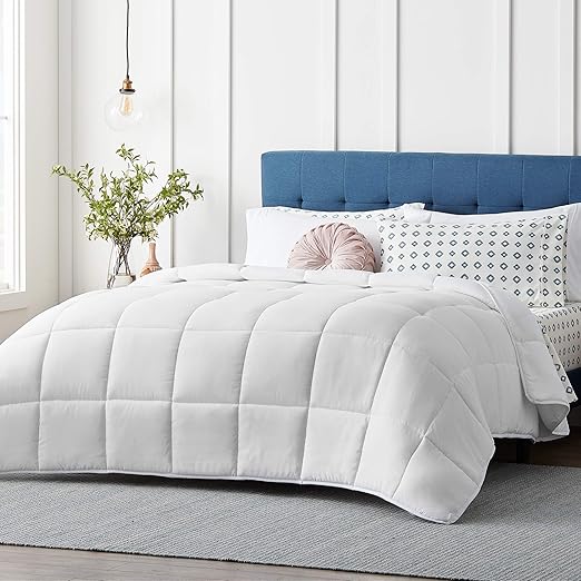 Lavish Home Ultra Soft Light Warmth White King Down Alternative Comforter 64 11 K The Home Depot