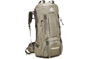 Bseash 60L Waterproof Lightweight Hiking Backpack with Rain Cover, Outdoor Sport Travel Daypack for Climbing Camping Touring