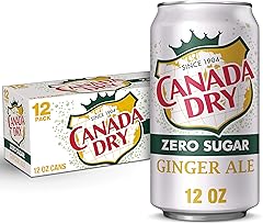 Canada Dry Zero Sugar Ginger Ale Soda, 12 fl oz cans (Pack of 12)