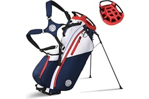 Shopsource 14 Way Golf Stand Bag, Lightweight Golf Bag with Stand for Men Women, Standing Golf Club Bags with Padded Ergonomic Double Strap, Full Length Dividers, Multiple Pockets, Rain Hood