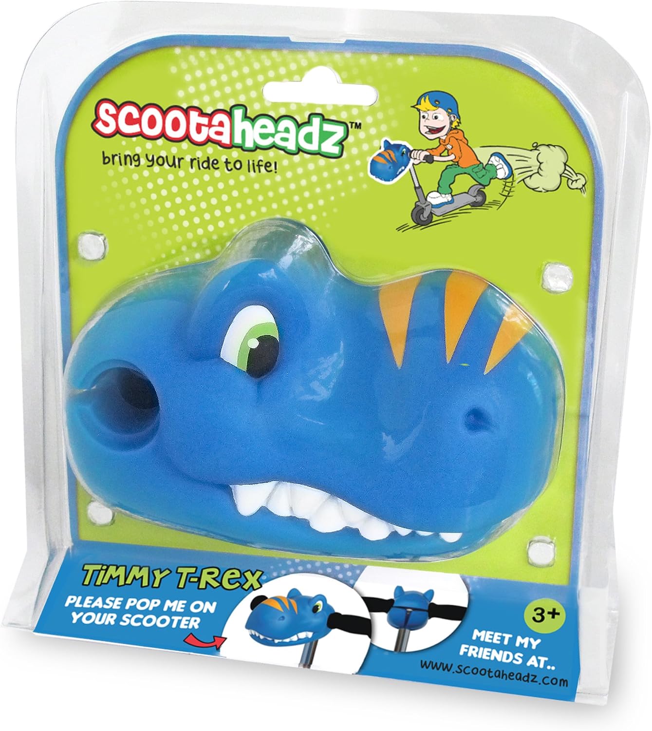 Scootaheadz Dinosaur Scooter Accessories, Personalize Your Boys Ride, Dino Scooter Head For Kids, Toys For Boys Ages 3 And Up - Image 5