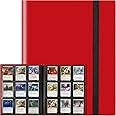 Trading Card Binder 9 Pocket, 360 Pockets Collectible Trading Card Album, Sports Card Binder for Standard Cards, Side Loading Card Folder for MTG Sports Baseball TCG Football Basketball Cards Red
