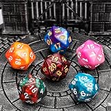 QMay DND Dice 7-Die Set Polyhedral with 2 D10 and Pouches 70 Pieces view 3