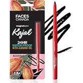 FACESCANADA Magneteyes Eyeliner - Black, Waterproof, Smudge Proof | 24HR Long-Lasting Eye Pencil, Intense Pigment, One Stroke Glide, Fade Proof, Deep Matte Finish, Almond Oil &amp; Vitamin E, 0.35g