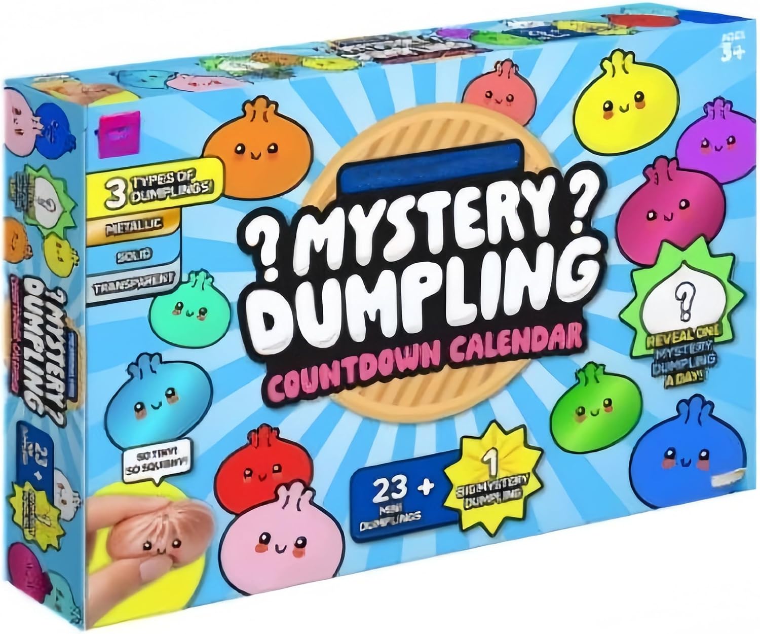 Mystery Dumpling Countdown Calendar - 24Pack Dumpling Squishy Mystery Box, Squishy Dumplings Stress Balls for Adults