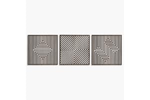 Modern Wood Wall Art Geometric, Large Wood Wall Art for Contemporary Interiors, Set of 3 Abstract Wooden Wall Art, Wood Wall 
