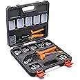 Wirefy Crimping Tool Set 11 PCS - High Leverage Wire Crimper 9" - Heat Shrink, Nylon, Insulated Flag, Non-Insulated Connectors