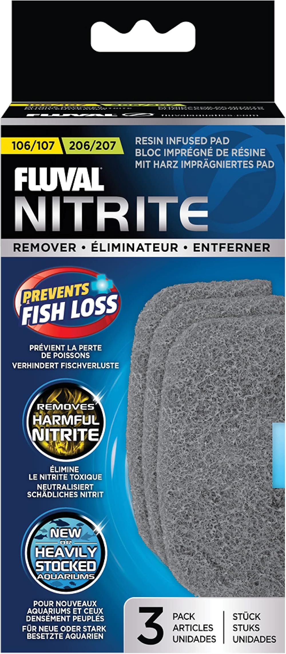 Fluval Nitrite Remover Pad for 106/206 Series Filters Fluval 107/207