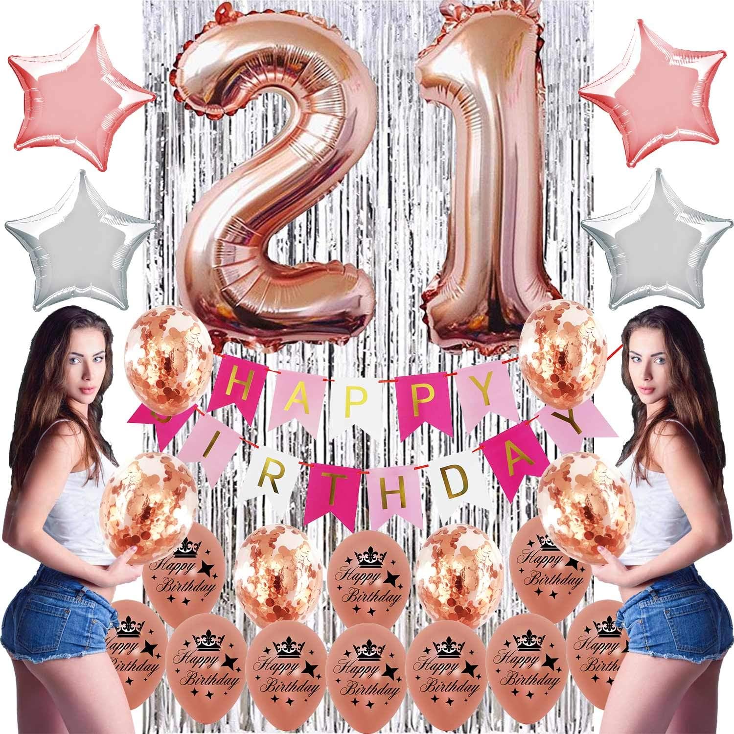 21st birthday decorations for girl