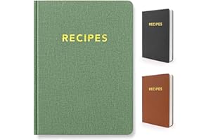 YOELOVE Blank Recipe Book to Write in Your Own Recipes, 6" x 9" Recipe Notebook with 236 Pages, Hardcover Recipe Journal for Family Cooking, Hold 100 Recipes