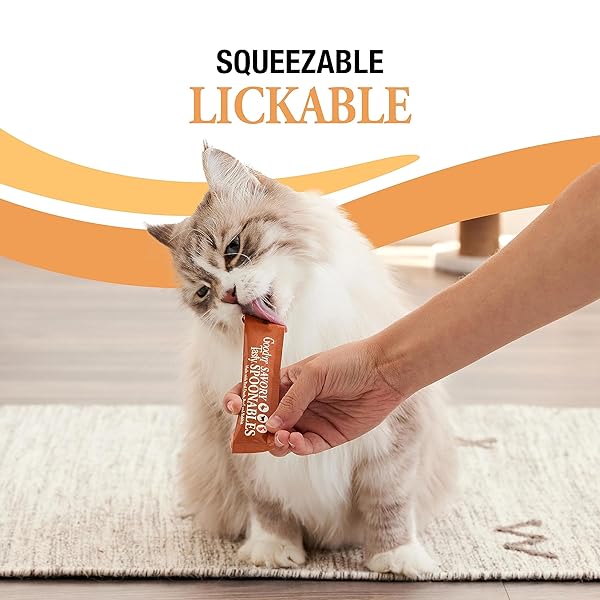GOOD ‘N’ TASTY SAVORY SPOONABLES WITH REAL DUCK, BEEF & RABBIT, 6 COUNT TUBE, TRIPLE FLAVOR SQUEEZABLE LICKABLE WET TREATS FOR CATS WITH BUILT-IN SPOON FOR LESS MESS