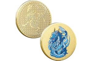 YAKIN SHOP Chinese Dragon Bring Fortune Lucky Coin Lottery Ticket Scratcher Tool Good Luck Charms Chinese Challenge Coin