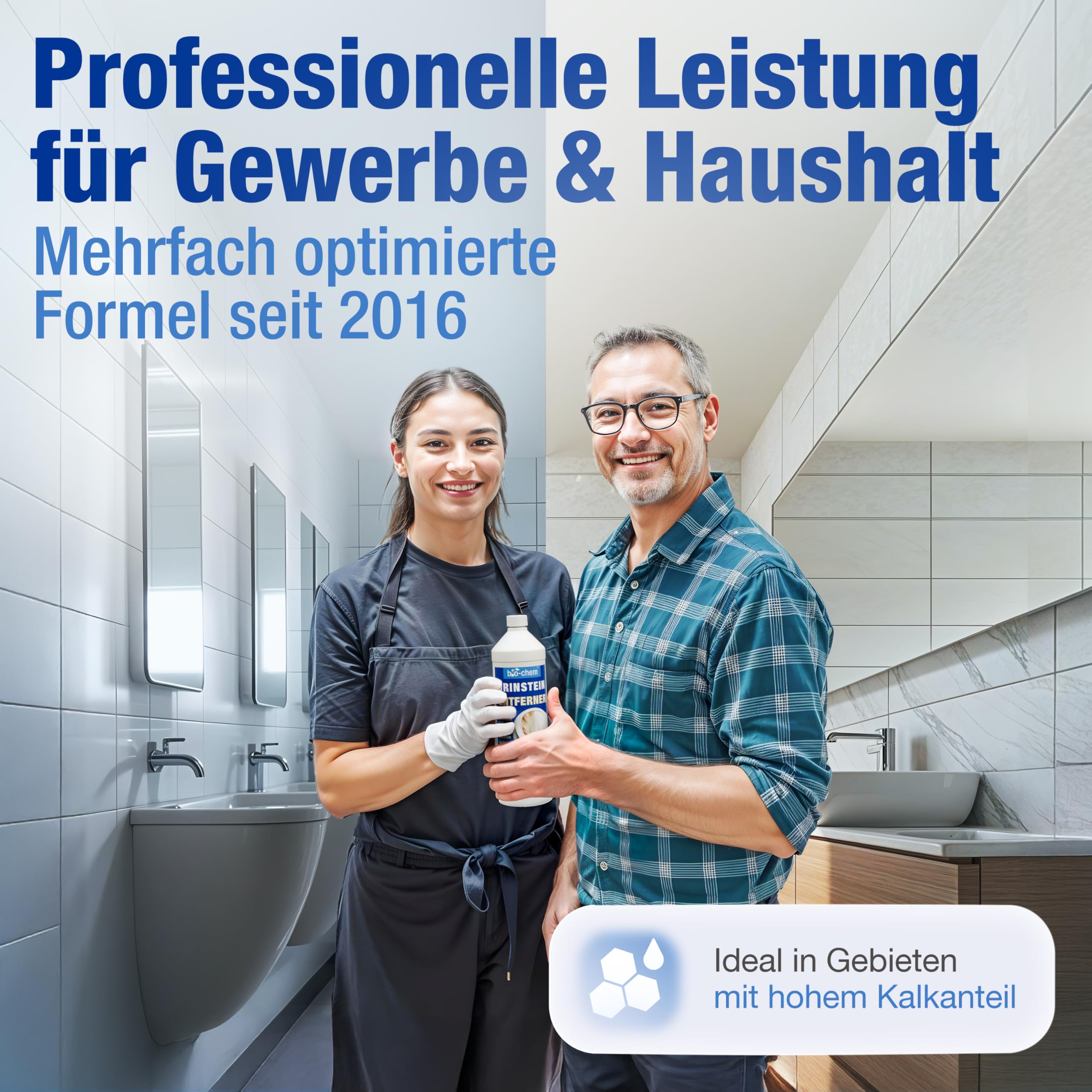bio-chem Urinsteinentferner EXTRA STARK - 1000 ML - Extrem kraftvoller & hochkonzentrierter Profi WC-Reiniger - Entfernt mühelos hartnäckigste Ablagerungen und Gerüche - Made in Germany 6