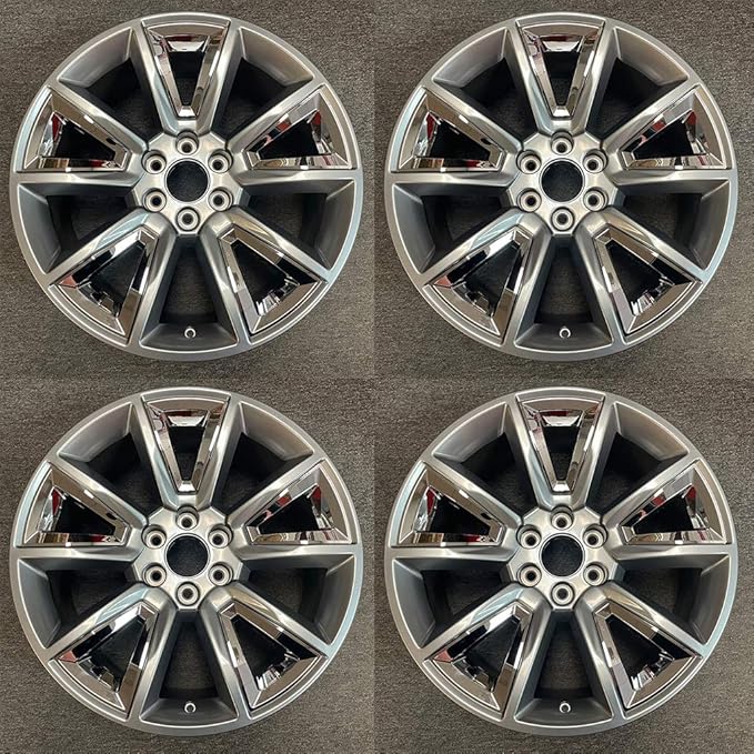 Amazon Com Velospinner Set Of 4 22 22x9 Grey Alloy Wheels For 15 Gmc Chevrolet Sierra Silverado 1500 Suburban Tahoe Oem Quality Replacement Rim 5696 Automotive