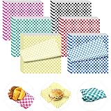 12x12 Inch Checkered Dry Waxed Deli Paper, Food Basket Liner Greaseproof Wrapping Sheet 100 Sheets Classic Blue