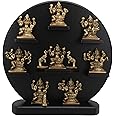 Ashta Lakshmi Brass Statues - 8 Forms of Lakshmi - Astlakhsmi Goddess of Wealth - Hindu Fortuna - Good Fortune, Fertility & Prosperity