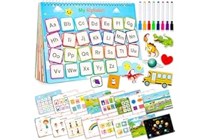 PEACURH Montessori Busy Book for Toddlers 1-3 2-4, Preschool Learning Activities with 32 Themes, Preschool Workbook Autism Toys Activity Books for Kids Ages 3-5 Tracing Coloring Sticker Book Gift for Boy Girl