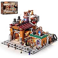 Lumibricks Steampunk Ore Factory Lighting Building-Bricks Set, 3138 Pcs Interactive Mechanical Factory Collection Display Set