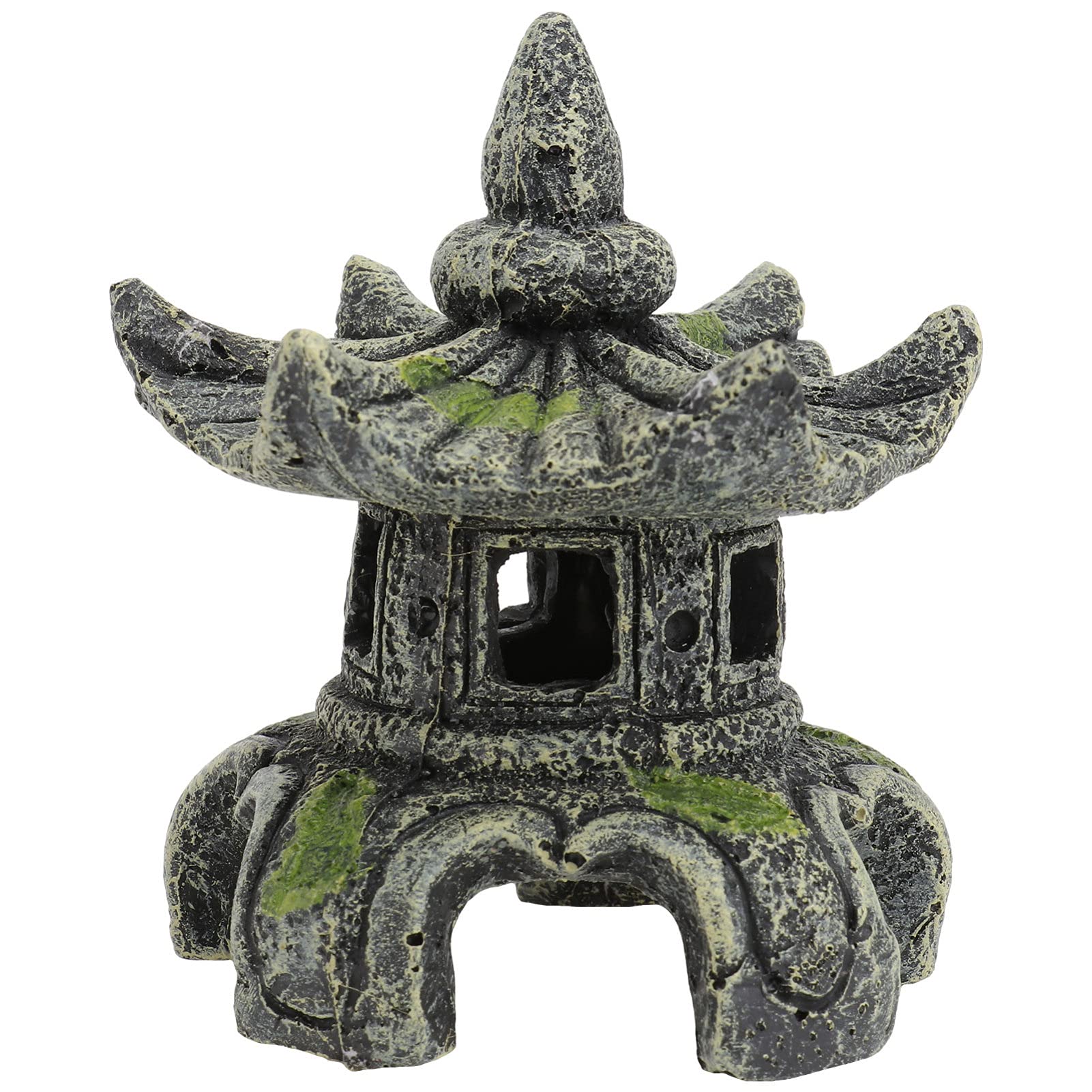 POPETPOP Glass Vase Mini Statue Zen Garden Decoration Pagoda Lantern Meditation Tabletop Ornaments Landscape Aquarium Fish Tank Desktop Decoration Toy Animals