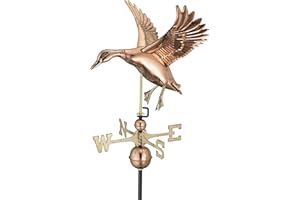 Good Directions Landing Duck Weathervane, Pure Copper