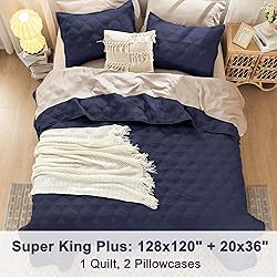 Litanika Oversized King Quilt Bedding Set, 128x120