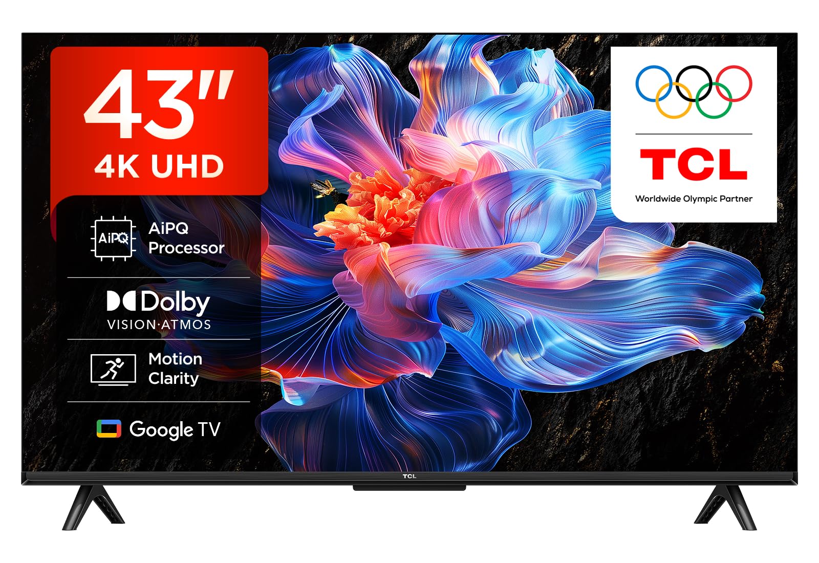 TCL 43V6C-UK 43" 4K Ultra HD, HDR TV, Sm...