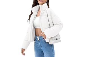WHN Women Cropped Quilted Puffer Jacket 2025 Winter Outerwear Coat Warm Full Zipper Padded Jacket