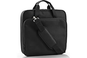 FAMLIFE Zipper Binder with Strap - 2 Inch 3-Ring Trapper Keeper Binder - 500-Sheet Capacity - Multi-Pocket Organizer Binder for School and Office (Black)