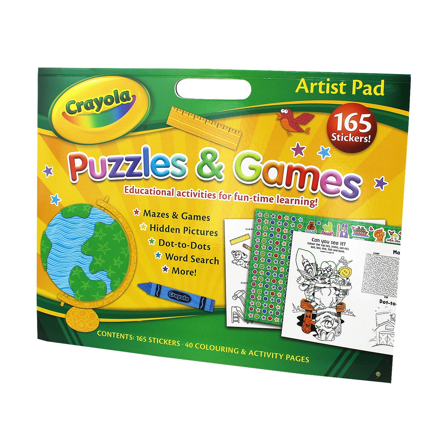 Alligator Products 2902/CYAR Crayola Artist Puzzles and Games Pad