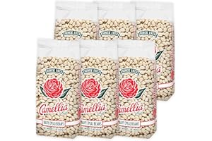 Camellia Brand Dried Navy (Pea) Beans – Premium White Beans for Southern-Style Baked Beans, Soups, Stews, and Healthy Vegetarian Meals – Non-GMO, Gluten-Free, 1 Pound (Pack of 6)