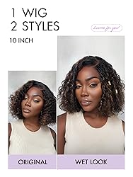 LUVME HAIR Curly Bob Wig 100% Human Hair Wigs