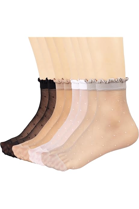 Pack De 12 Pares De Calcetines Finos Para Mujer - Nailon Transpirable, Suela Antideslizante, Cómodos Y De Moda