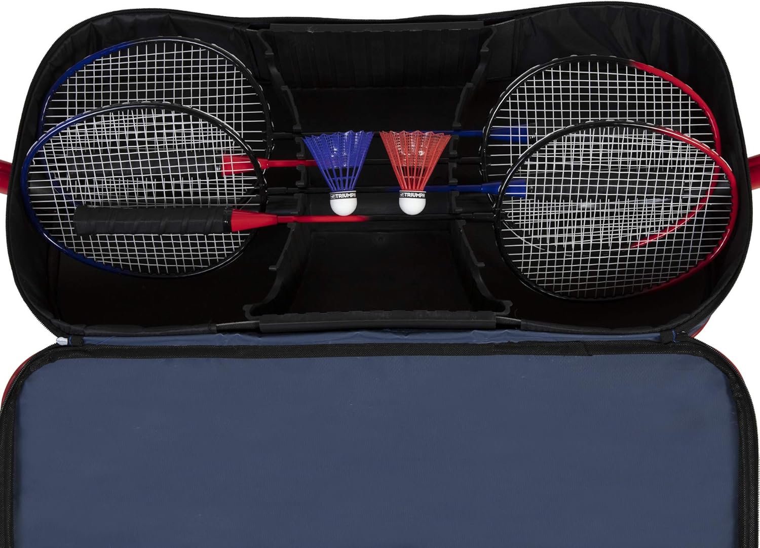 Triumph Sports Patriotic Portable Badminton Set with Freestanding Base Sets Up on Any Surface in Seconds – No Tools or Stakes Required, Multi : Sports & Outdoors
