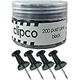 Clipco Push Pins Jar (200-Count) (Black)