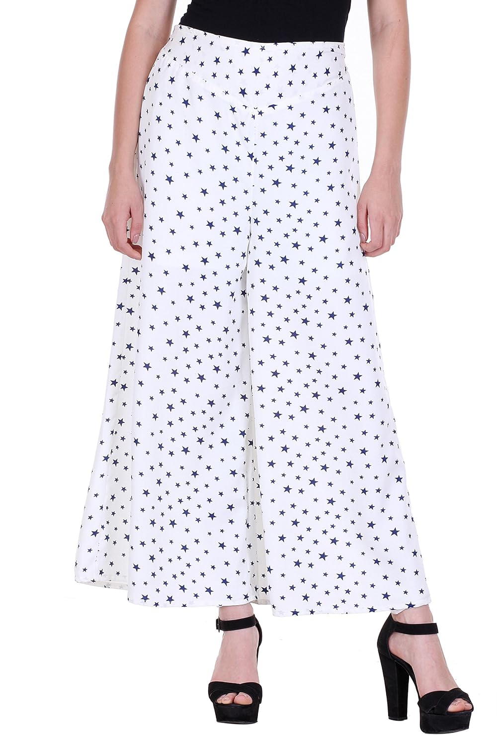 deewa white star printed palazzo