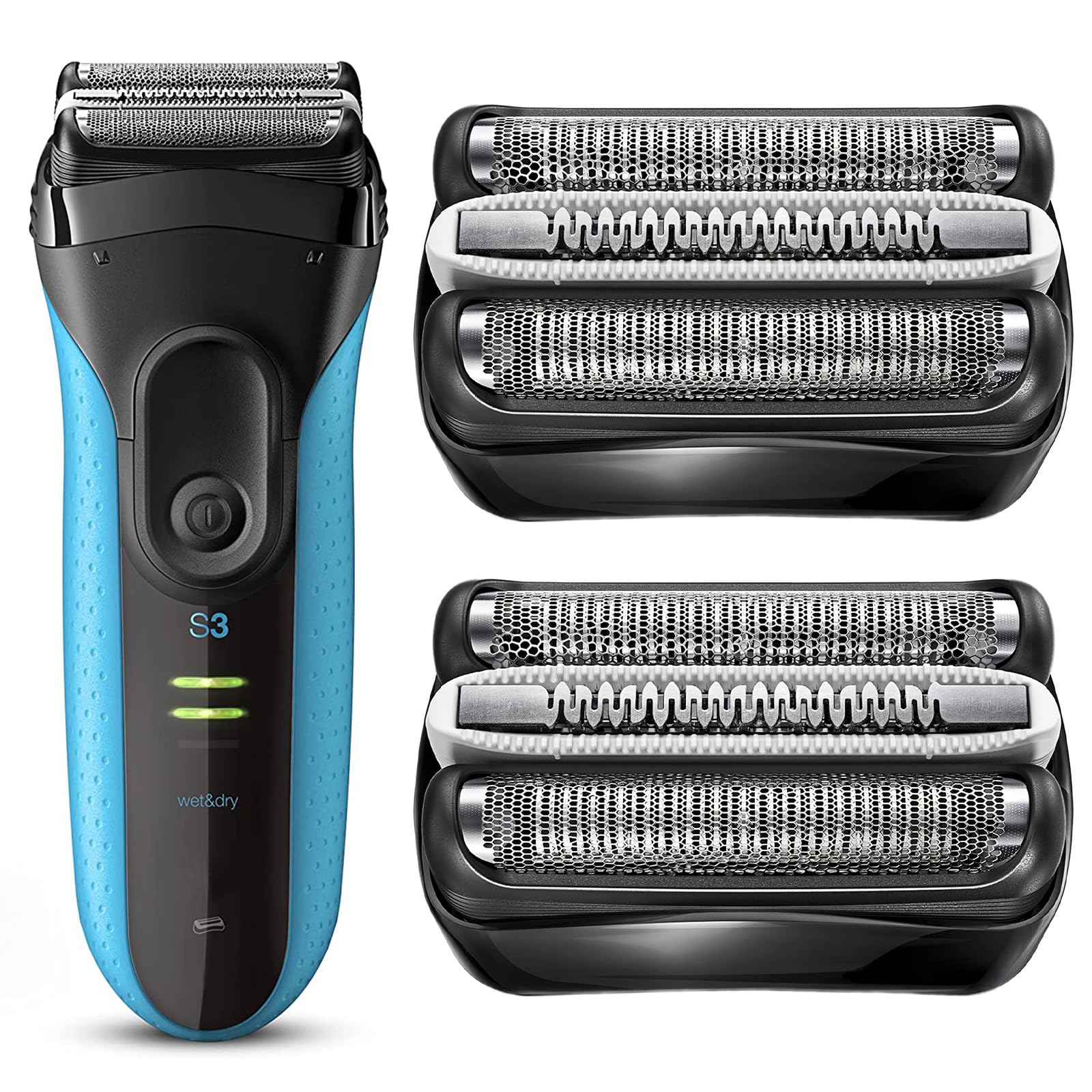 Photo 1 of 32B Series 3 Replacement Head for Braun ProSkin Electric Shaver, Compatible with Braun Foil Shaver 3000s 3010s 3020s 3030s 3040s 3050cc 3070cc 3080s 3090cc 320 330 340 350cc (2 Pack)