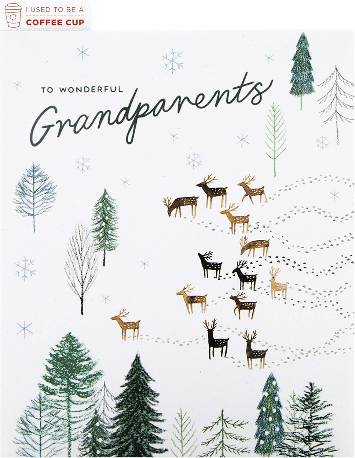 Hallmark CupCycled Christmas Card for Grandparents - Cute Winter Scene Design, Multicoloured - Image 3