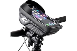 GIGART Bike Bag for Bicycle Bike Front Frame Bag Waterproof Bike Phone Holder Bag, Bike Accessories Top Tube Bag for Phones Under 7"