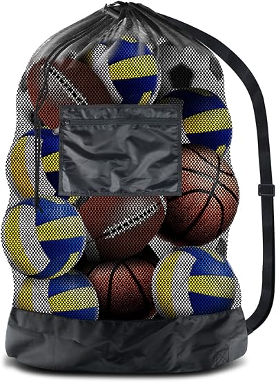 BROTOU Extra Large Drawstring Mesh Ball Bag 30 x 40 600D Polyester