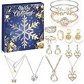 Jewelry Advent Calendar 2025 for Women, Christmas Gifts 12 Days Holiday Surprises Gifts, Fashion Bracelet Necklace Ring Earrings Jewelry Set, Christmas Countdown for Women Daughter Best Friend