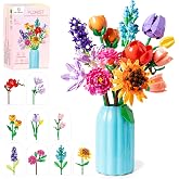 Sawaruita Flowers Bouquet Botanicals Building Blocks Set for Adult Women | 1006 Pcs Wildflowers with Vase Home Decor Gift, Mother&rsquo;s Day, Valentine&rsquo;s Day, Birthday Gift