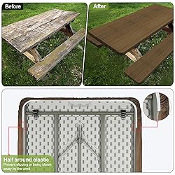 Picnic Table Cover with Bench Covers Camping