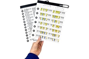NOISY CLAN Piano Chords and Scales Chart | Back to School Music Learning Tool - Keyboard Cheat Sheets Fit in Music Folder - 2 Pack Bundle Chords, Keys, Major Scales, Minor Scales, Laminated Card, Large Print
