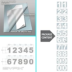 iSYFIX Reflective Vinyl Numbers Stickers – 6 Inch