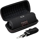 Ginsco Hard Carrying Case for JBL Charge 5/Charge 4 Waterproof Portable Bluetooth Speaker, Travel Case with Adjustable Shoulder Strap and Anti-Slip Handle, Hard Shell Shockproof Protective Cases