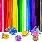 Caydo 200PCS Thick Pipe Cleaners Craft, 20 Colors Chenille Stems | for Arts and Crafts Projects, Fuzzy Limpia Pipas for Creative DIY Decorations and Educational Toys