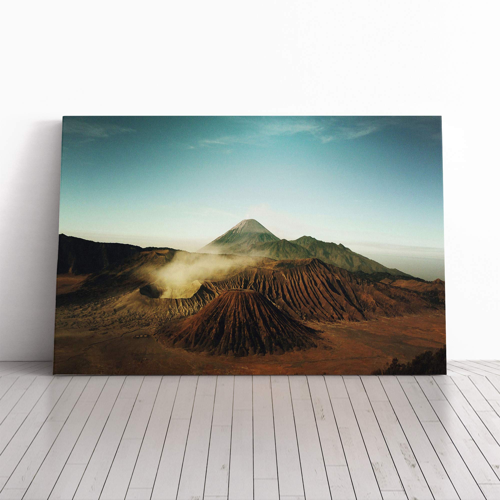 Landscape Volcano Iceland Canvas Print | Gallery Wrapped 30mm Frame Wall Art | 20x14 inches | Ready to Hang | Modern Landscape Picture | Living Room Bedroom Lounge Office