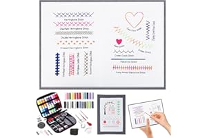 ZEELONA 2026 New DIY Embroidery Stitch Book Kit, Portable All Scenario Embroidery Stitch Book with 106 Universal Embroidery S