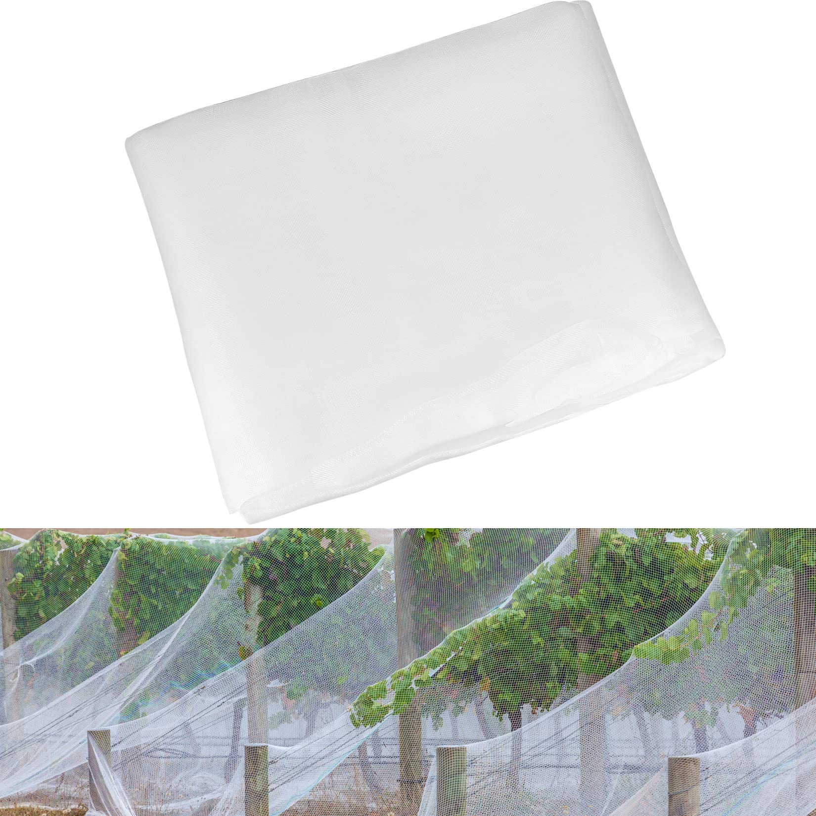 Garden Netting Fine Mesh, Insect Mesh Netting, Birds Barrier Netting, Vegetables Plants Protection Netting, Greenhouse Covers Raised Bed Netting for Plants Fruits Flowers Crops Butterfly Net - 3*4m
